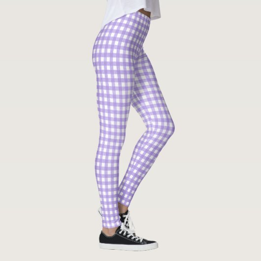 lila Gingham-Muster Leggings (Rechts)