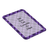 Lila Gingham-Muster Magnet (Rechte Seite)