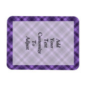 Lila Gingham-Muster Magnet (Horizontal)