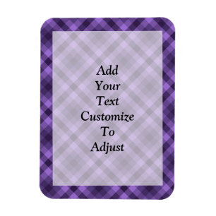 Lila Gingham-Muster Magnet