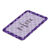 Lila Gingham-Muster Magnet (Linke Seite)