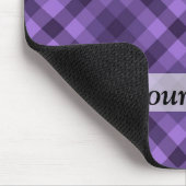 Lila Gingham-Muster Mousepad (Ecke)
