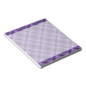 Lila Gingham-Muster Notizblock (angewinkelt)