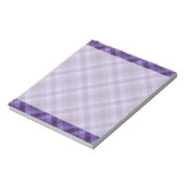 Lila Gingham-Muster Notizblock (Rotiert)