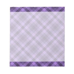 Lila Gingham-Muster Notizblock