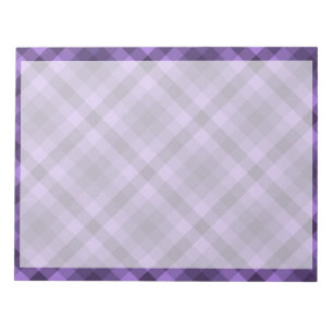 Lila Gingham-Muster Notizblock