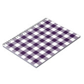 Lila Gingham-Muster Notizblock (Linke Seite)