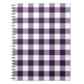 Lila Gingham-Muster Notizblock (Vorderseite)