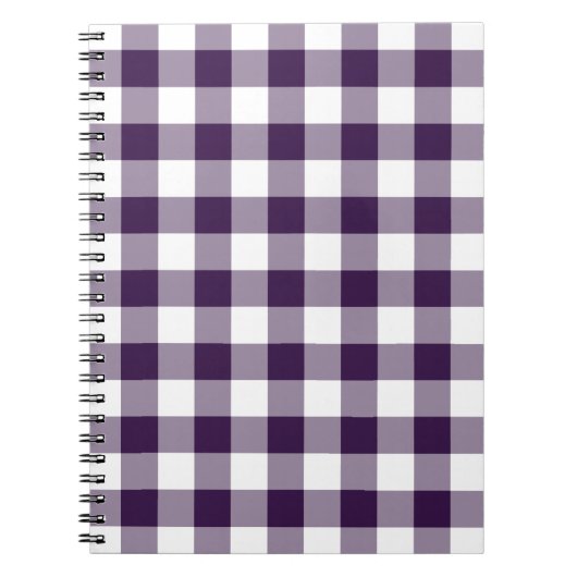 Lila Gingham-Muster Notizblock (Vorderseite)