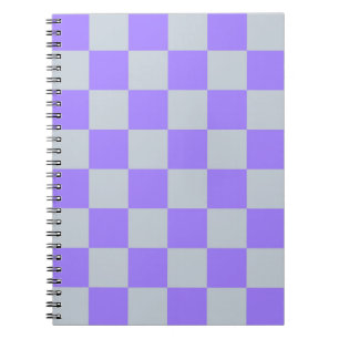 Lila Gingham-Muster Notizblock