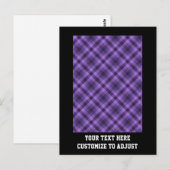 Lila Gingham-Muster Postkarte (Vorne/Hinten)