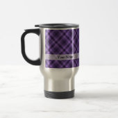 Lila Gingham-Muster Reisebecher (Links)