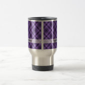 Lila Gingham-Muster Reisebecher (Mittel)