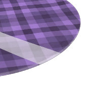 Lila Gingham-Muster Schneidebrett (Ecke)