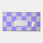 Lila Gingham-Muster Schreibtischunterlage (Tastatur & Maus)