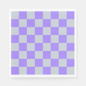 Lila Gingham-Muster Serviette (Vorderseite)