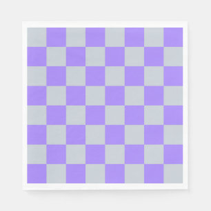 Lila Gingham-Muster Serviette