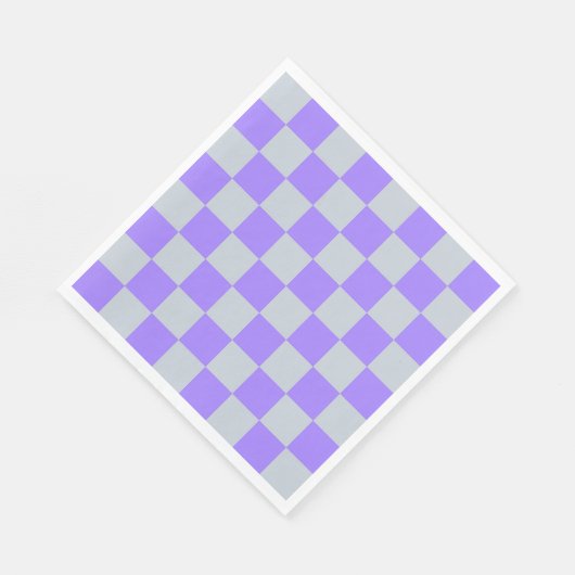 Lila Gingham-Muster Serviette (Ecke)