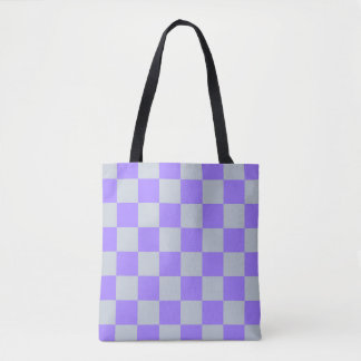 Lila Gingham-Muster Tasche