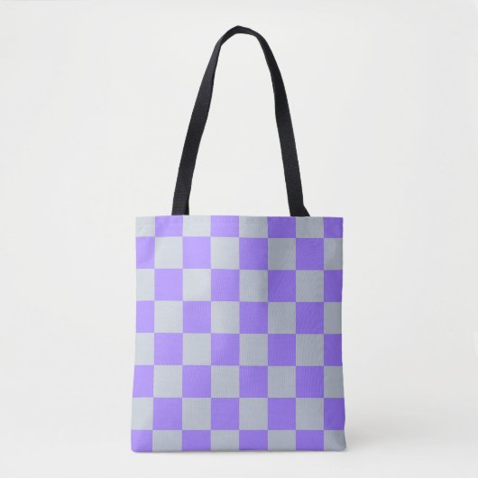 Lila Gingham-Muster Tasche (Vorderseite)