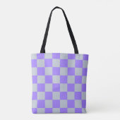 Lila Gingham-Muster Tasche (Rückseite)