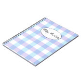 Lila Gingham Notizblock (Linke Seite)