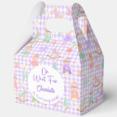 Lila Gingham Nussknacker Geschenkbox Geschenkschachtel (Vorderseite)