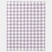 Lila Gingham Pattern Fleecedecke (Vorderseite)
