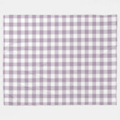 Lila Gingham Pattern Fleecedecke (Vorderseite (Horizontal))