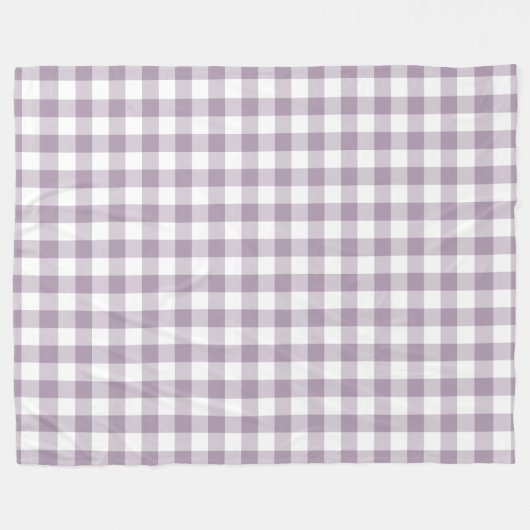 Lila Gingham Pattern Fleecedecke (Vorderseite (Horizontal))