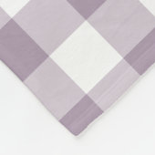 Lila Gingham Pattern Fleecedecke (Ecke)