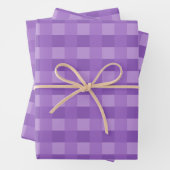 Lila Gingham Pattern Wrapping Paper Geschenkpapier Set (Beispiel)