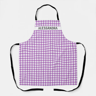 Lila Gingham Personalisiert Country Farm Schürze