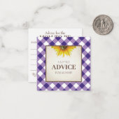 Lila Gingham-Ratschlag für Mami-Duschvorrichtung Mitteilungskarte (Vorderseite/Rückseite Beispiel)