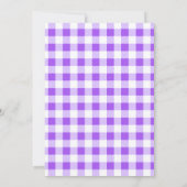 Lila Gingham Rollschuh Geburtstagsfeier Einladung (Rückseite)