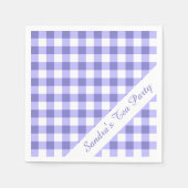 Lila Gingham Serviette (Vorderseite)