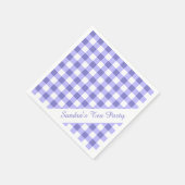 Lila Gingham Serviette (Ecke)