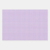 Lila Gingham und Floral Wrapping Paper Sh Geschenkpapier Set (Vorderseite)