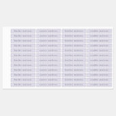 Lila Gingham Waterproof Name Etiketten (Blatt)