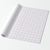 Lila Gingham Wrapping Paper Geschenkpapier (Ungerollt)