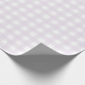 Lila Gingham Wrapping Paper Geschenkpapier (Ecke)