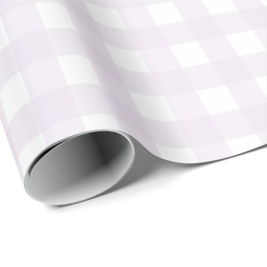 Lila Gingham Wrapping Paper Geschenkpapier (Rolleneckpunkt)