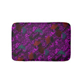 Lila Ginkgo Grunge Bath Mat Badematte (Vorderseite)