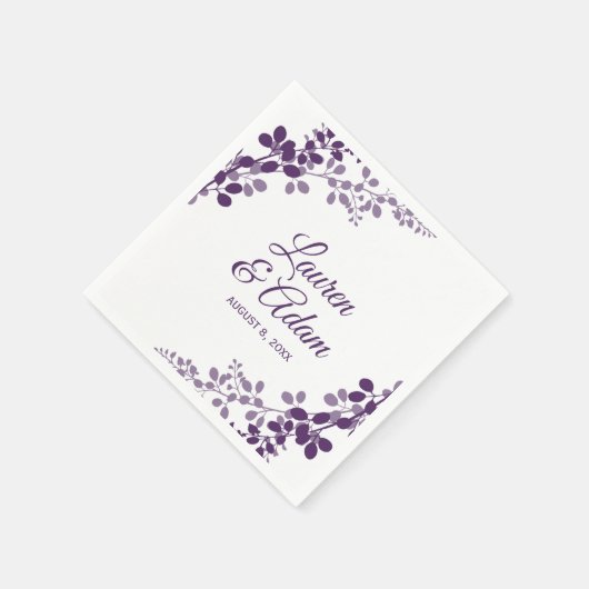 Lila Gipskraut oder Weinberge Hochzeiten von Napki Serviette (Ecke)