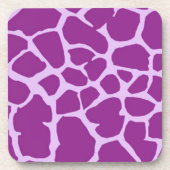 Lila Giraffe Art Getränkeuntersetzer (Vorderseite)