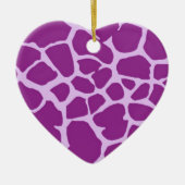 Lila Giraffe Art Keramik Ornament (Vorne)