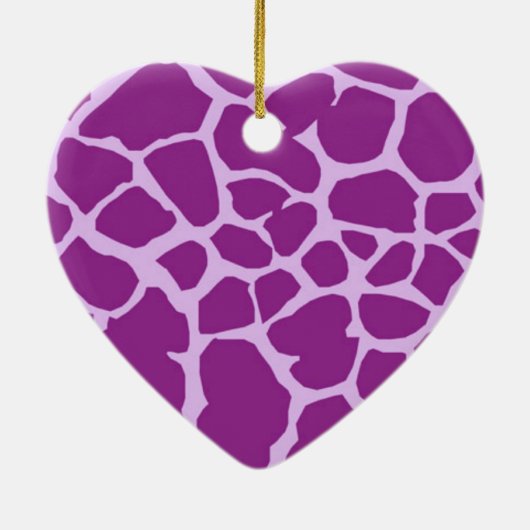 Lila Giraffe Art Keramik Ornament (Hinten)