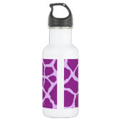 Lila Giraffe Art Trinkflasche (Rückseite)