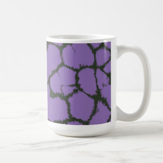 Lila Giraffe-Fur-Muster Kaffeetasse (Rechts)