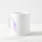 LILA GIRAFFE KAFFEETASSE (Vorderseite Links)